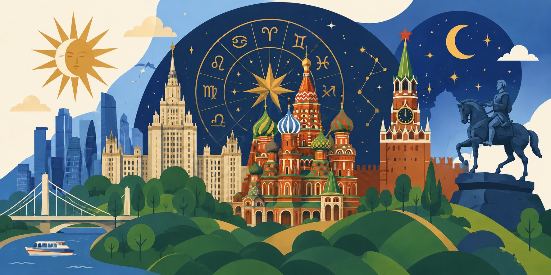 Москва и семь холмов: астрология города