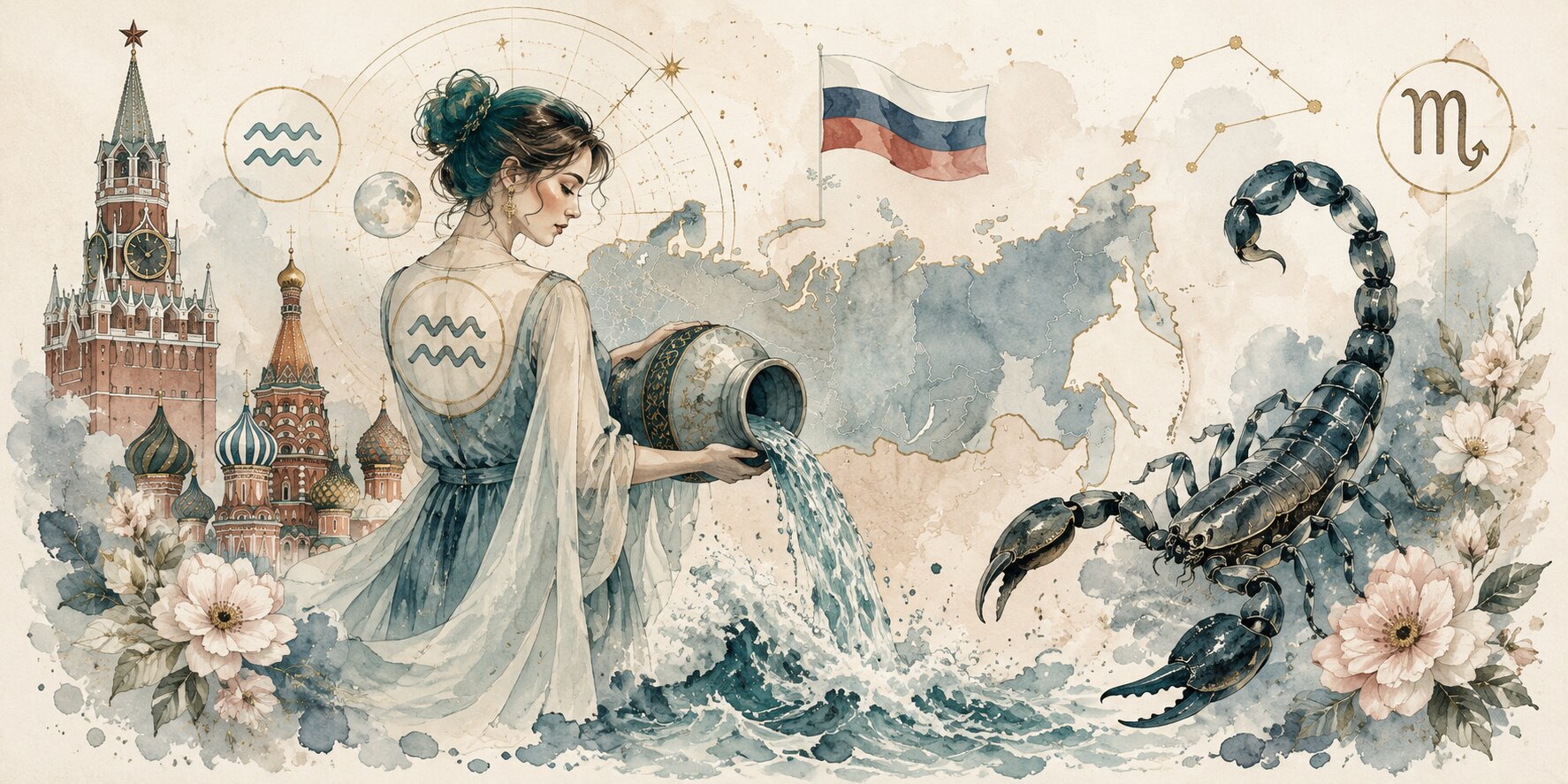 Россия — Водолей под властью Скорпиона